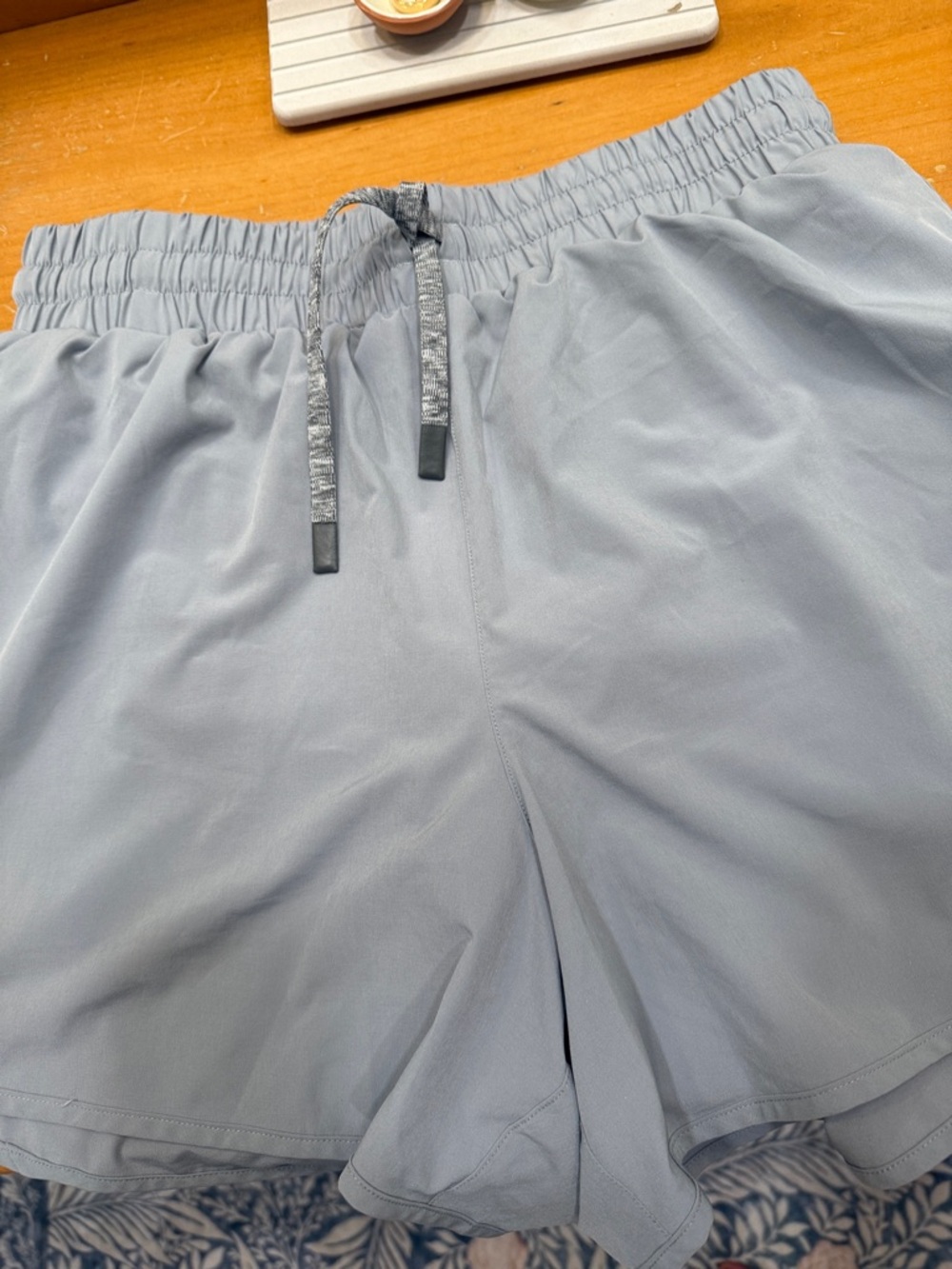 Varley Light Gray Athletic running Shorts